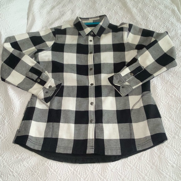 Buffalo Plaid Fleece Lined Flannel Pinnacle Shirt Jacket Size Large Orvis - Picture 4 of 12